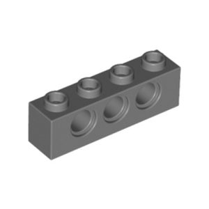 Steen 1x4, 3 gaten grijs 3701/4213607 (set van 10 stuks)