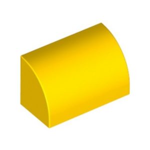 Steen gebogen 1x2 geel 37352/6297284 (set van 10 stuks)