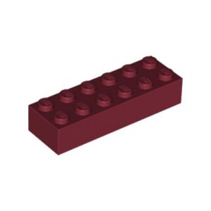Steen 2x6 rood donkerrood 44237/6089268 (set van 10 stuks)