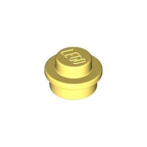 Plaatje rond 1x1 geel pastelgeel 6141/6319958 (set van 10 stuks)