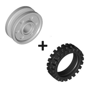 Band met Velg, zwart/lichtgrijs 13971 + 61254 (set van 5 stuks)