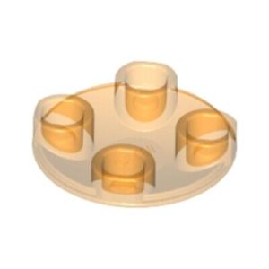 Plaatje rond, gebogen onderkant 2x2 transparant oranje 2654/28558/6171727 (set van 10 stuks)