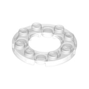 Plaatje rond 4x4 met Ø16 mm gat, transparant blank 28620/29337/6173802 (set van 2 stuks)
