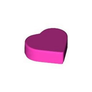 Tegel hartje 1x1 roze 39739/6256130 (per 10 stuks)