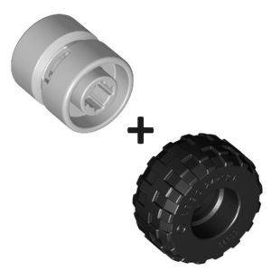 Band met Velg, zwart/lichtgrijs 6014 + 28290 (set van 2 stuks)