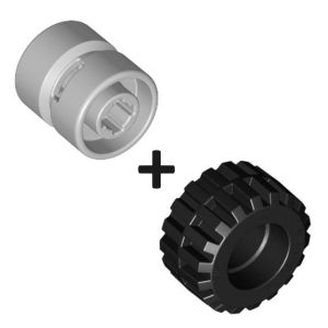 Band met Velg, zwart/lichtgrijs 6014 + 87697 (set van 5 stuks)