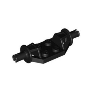 Plaatje 4M 2x2 met 2 assen Ø4.85 zwart 65553/6354604 (set van 2 stuks)