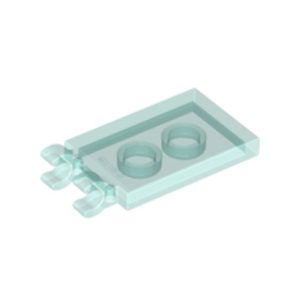 Plaatje met 2 houders 2x3 transparant lichtblauw 65886/4603191 (set van 5 stuks)