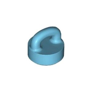 Tegel rond met beugel 1x1, blauw medium azur 77813/6371552 (set van 10 stuks)