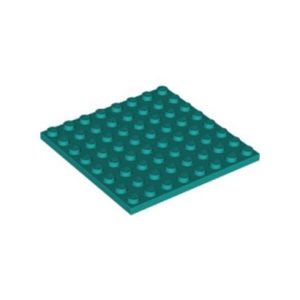 Grondplaatje met plakstrip 8x8 turquoise 80319/6370224 (per stuk)
