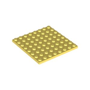 Grondplaatje met plakstrip 8x8 geel pastelgeel 80319/6396070 (per stuk)
