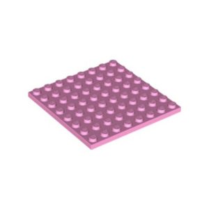 Grondplaatje met plakstrip 8x8 roze pastelroze 80319/6396074 (per stuk)