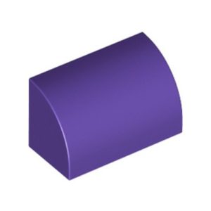Steen gebogen 1x2 paars 37352/6264050 (set van 10 stuks)