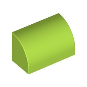 Steen gebogen 1x2 groen limegroen 37352/6310290 (set van 10 stuks)