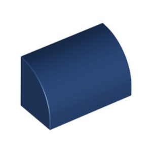 Steen gebogen 1x2 blauw donkerblauw 37352/6384915 (set van 10 stuks)