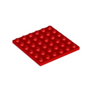 Plaatje 6x6 rood 3958/4144302 (per stuk)