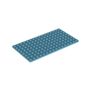 Plaatje 8x16 blauw medium azur 92438/6022010 (per stuk)