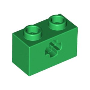 Steen 1x2, met kruisgat groen 31493/6206248 (set van 10 stuks)