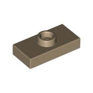 Tegel met 1 nop 1x2 beige donker 15573/6092591 (set van 10 stuks)