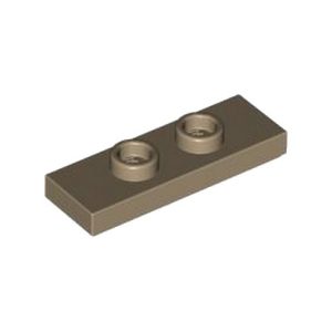 Plaatje 2-nops 1x3 beige donker 34103/6449594 (set van 10 stuks)