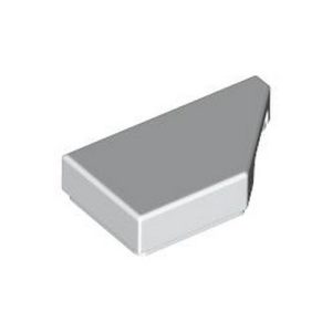 Tegel 1x2 afgesneden 45° hoek rechts, wit 5092/6510140 (set van 10 stuks)
