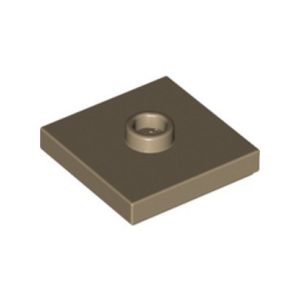 Tegel met 1 nop 2x2 beige donker 87580/6126075 (set van 10 stuks)