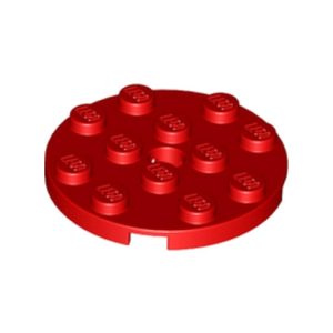 Plaatje rond 4x4 rood 60474/4515348 (set van 5 stuks)