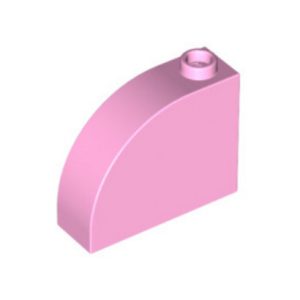 Steen gebogen 1x3x2 roze pastelroze 33243/6467815 (set van 5 stuks)