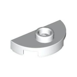Tegel ½ cirkel 1 nop 1x2 wit 1745/6510064 (set van 5 stuks)